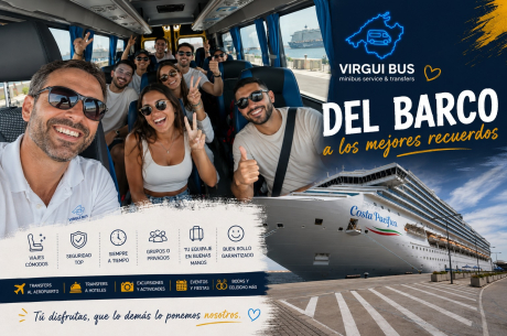 Traslados desde el puerto de Palma: del crucero a Mallorca sin esperas con Virgui Bus - 