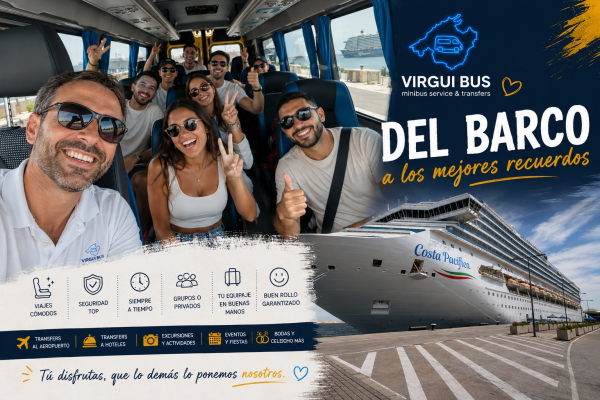Traslados desde el puerto de Palma: del crucero a Mallorca sin esperas con Virgui Bus